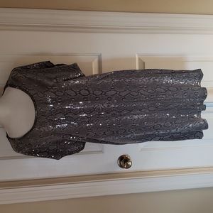 Stunning Michael Kors Snake Print Sequined Dress